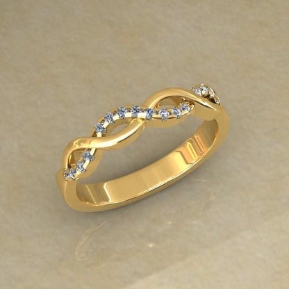 Double Infinity Diamond Ring