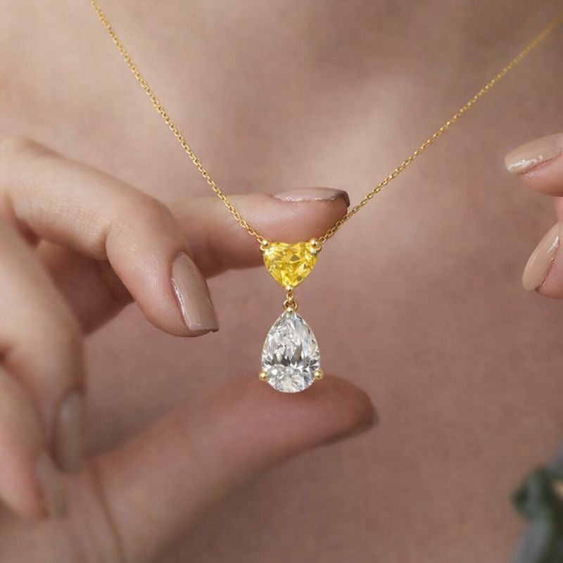 Dripping heart necklace