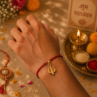 Trishul Rakhi cum Pendant