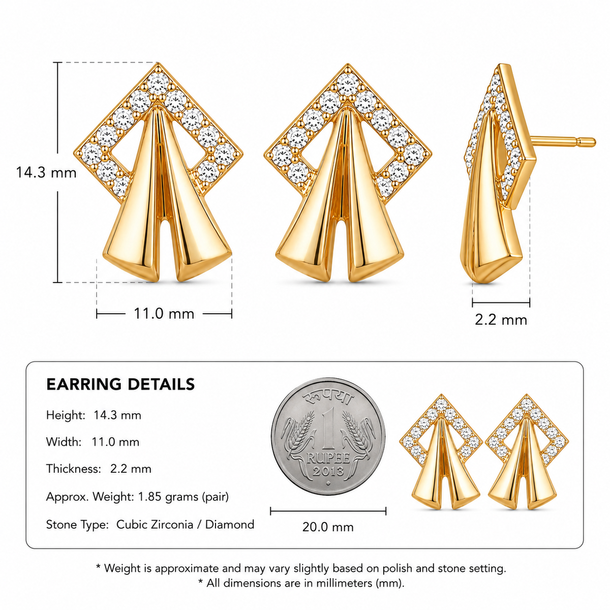 The Geometric Arrow Earrings
