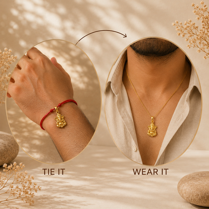 Lord Ganesha Rakhi cum Pendant