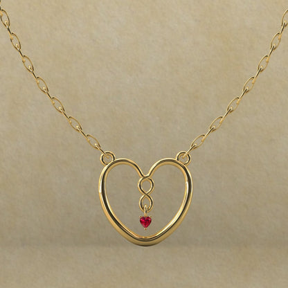 Heart-in-Heart Gold Necklace – A Romantic Statement
