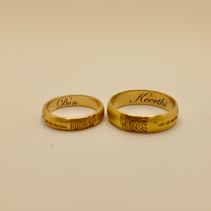 Morse Code Fingerprint Ring