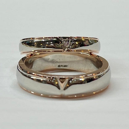 Platinum His & Hers Wedding Band Set