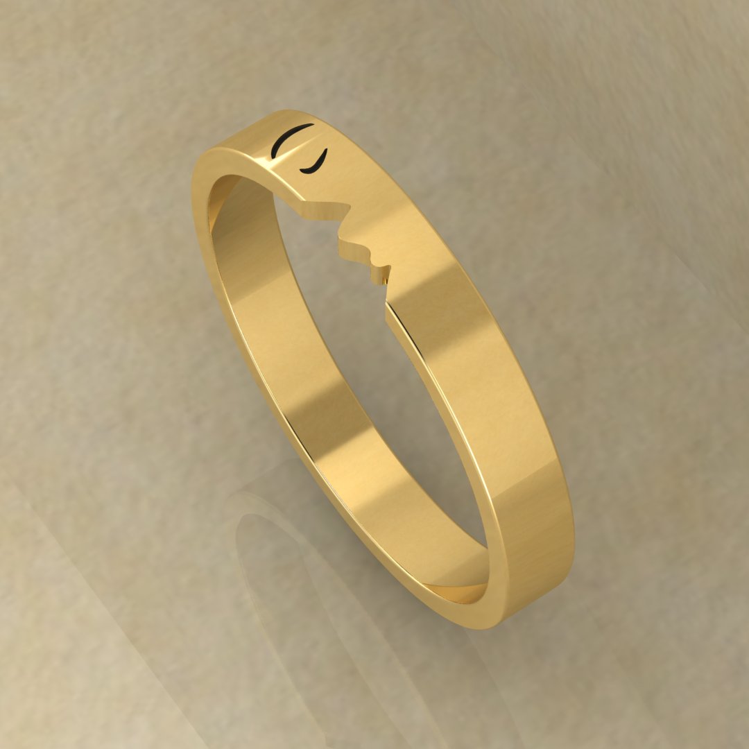 The Kiss Couple Rings