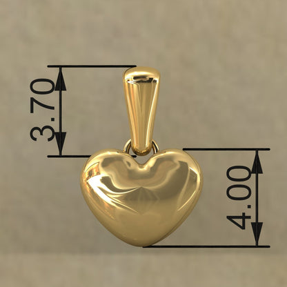Solid Gold Heart Pendant – Minimalist and Timeless