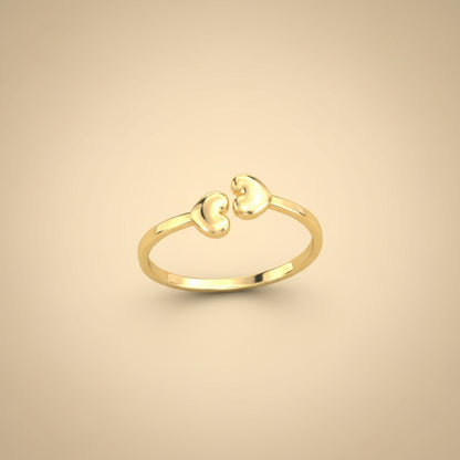 Dual Heart Open Ring