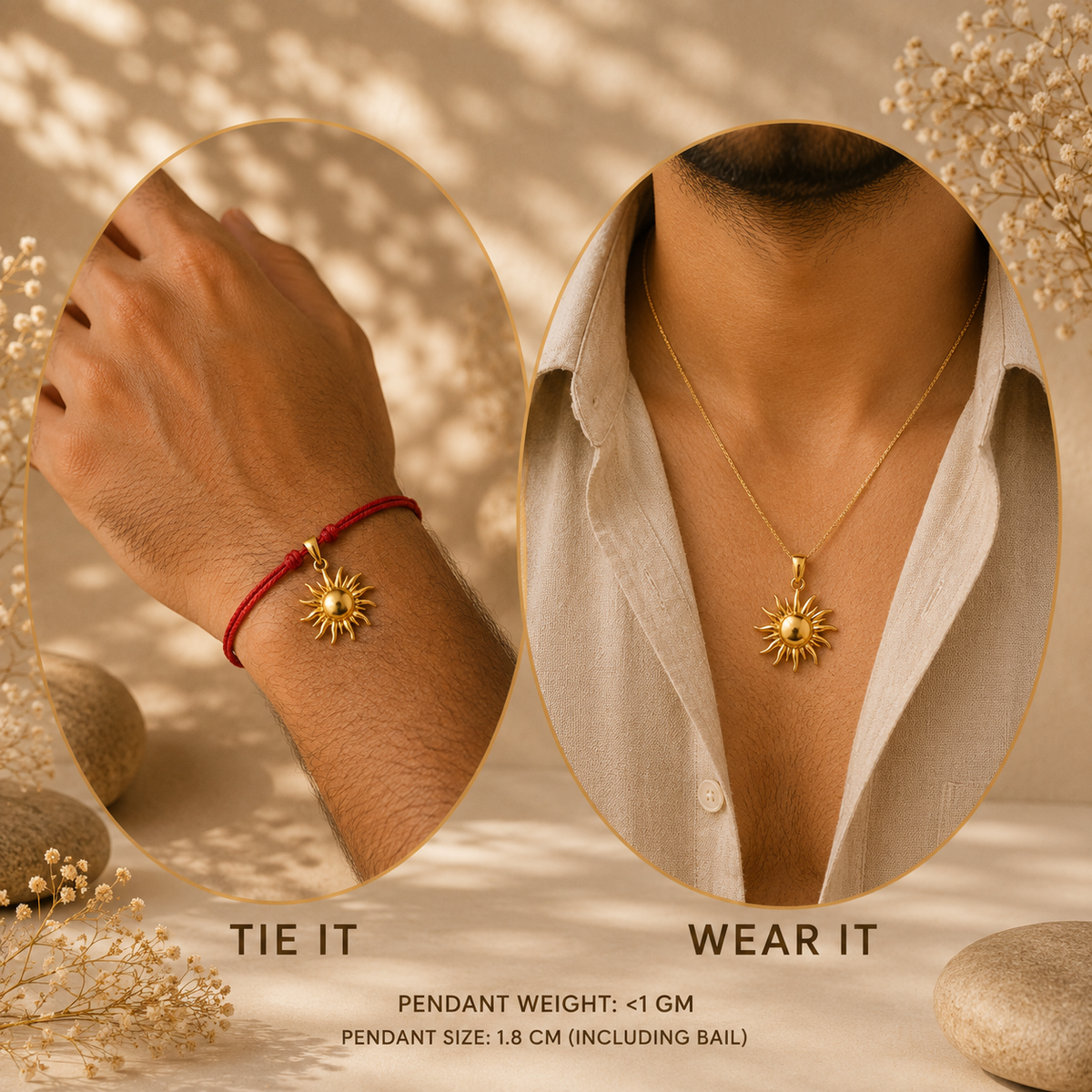 Sun Rakhi cum Pendant