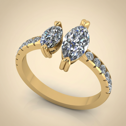 Toi et Moi Dual Marquise Diamond Ring