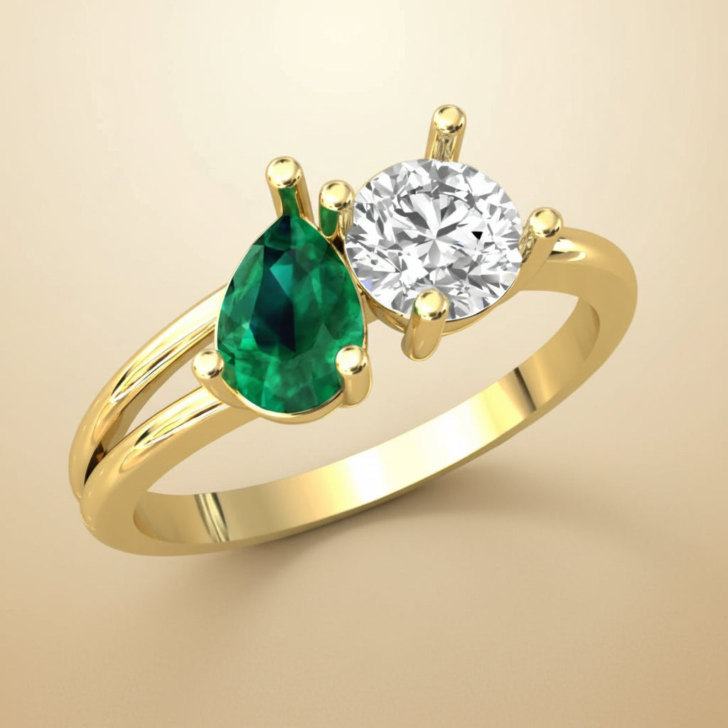 Toi et Moi Dual Gemstone Ring