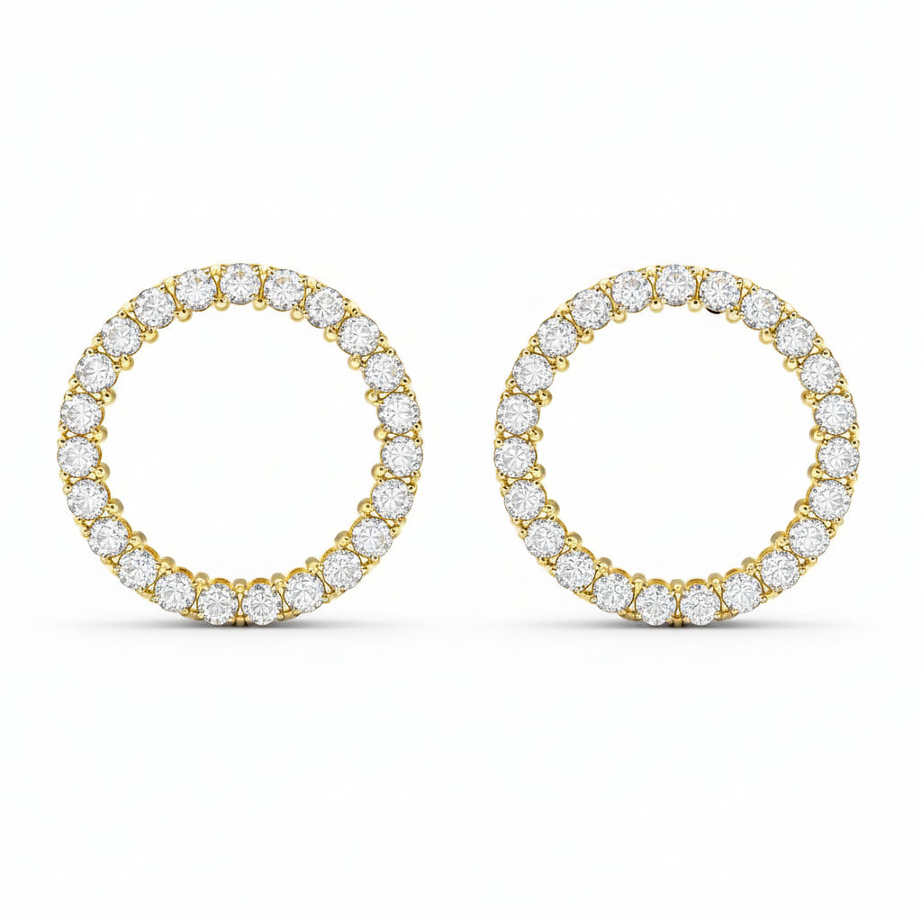 Eternal Sparkle Diamond Hoop Earrings