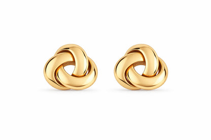 Classic Knot Gold Stud Earrings (8 mm)