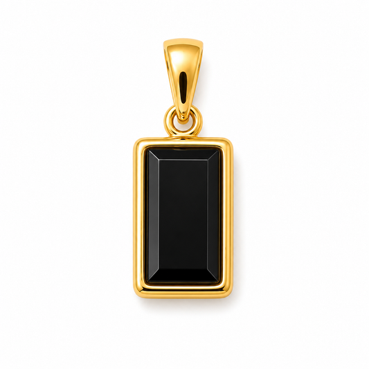 Black Onyx Rakhi cum Pendant