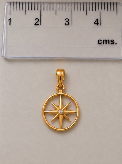 Compass Star Rakhi cum Pendant