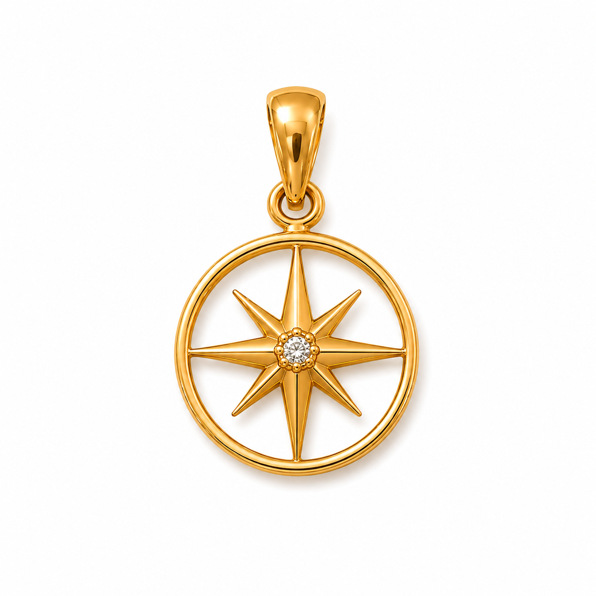 Compass Star Rakhi cum Pendant