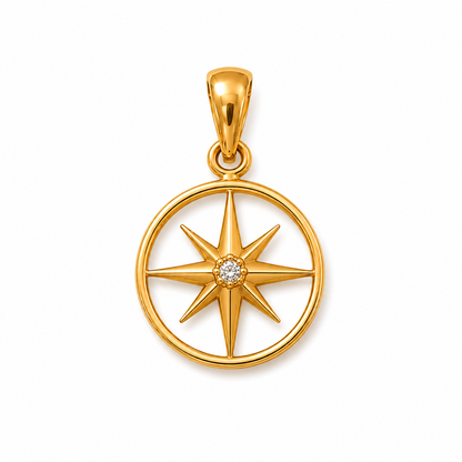 Compass Star Rakhi cum Pendant