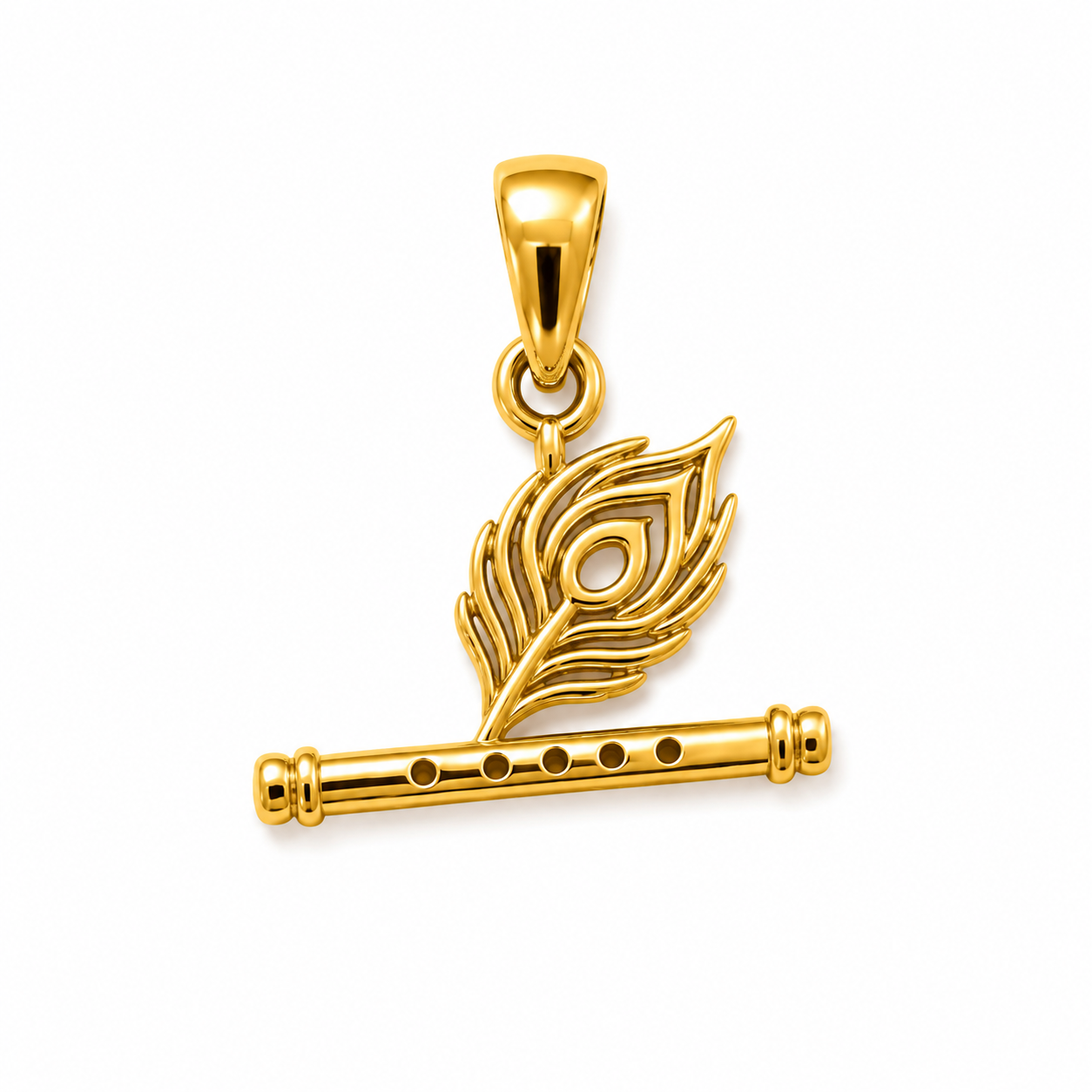 Feather & Flute Rakhi cum Pendant