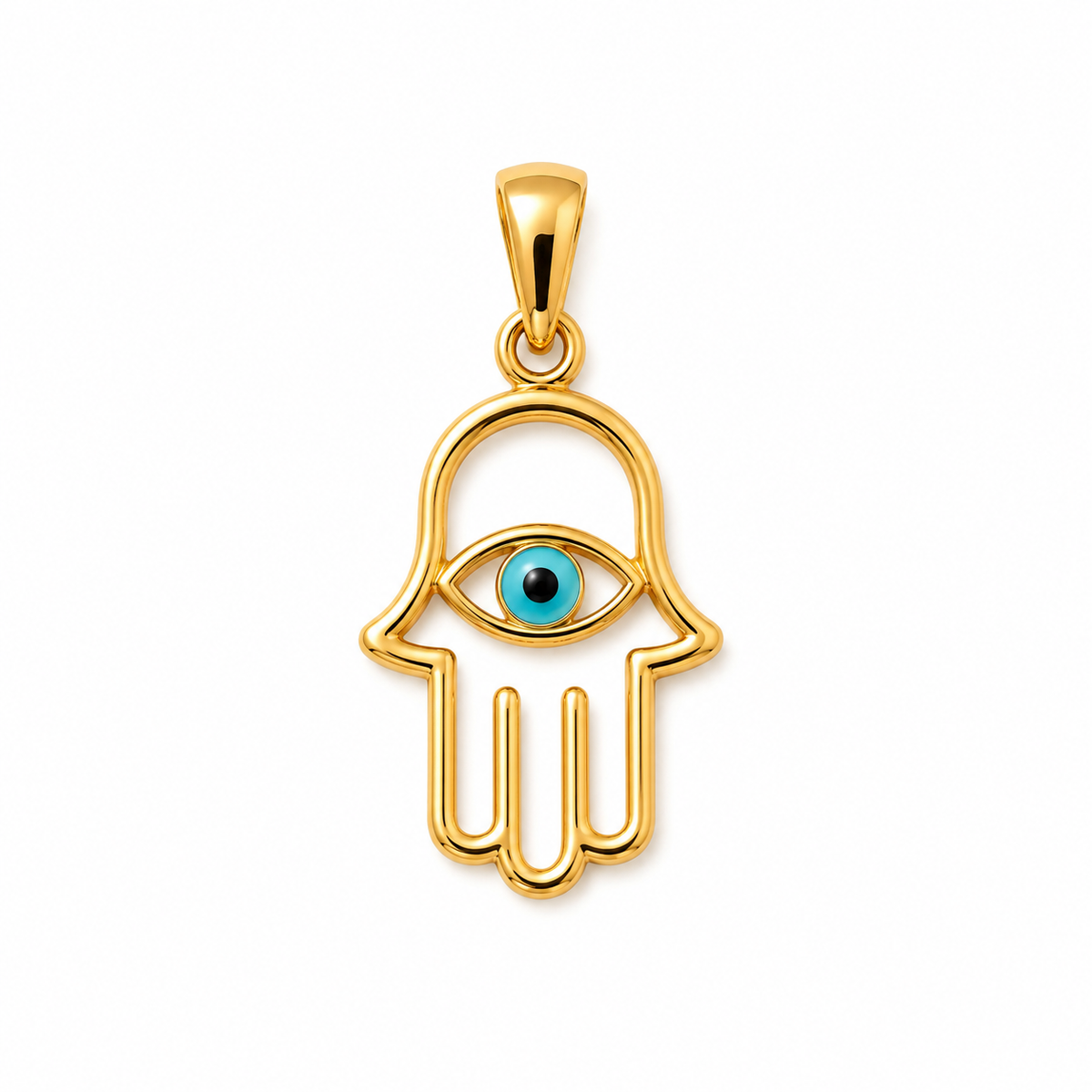 Hamsa Evil Eye Pendant