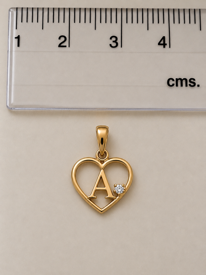 Heart Alphabet Rakhi cum Pendant
