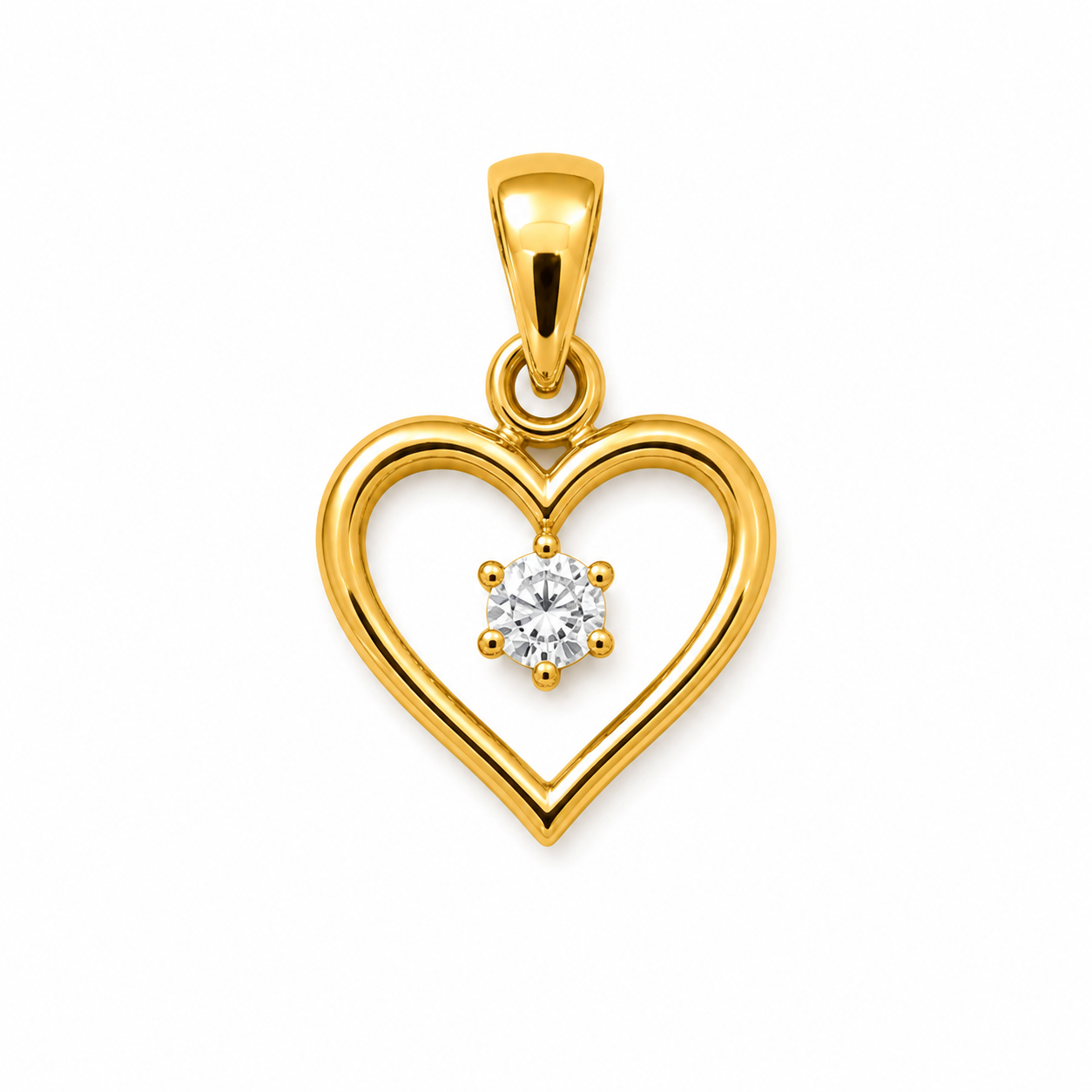 Solitaire Heart Rakhi cum Pendant