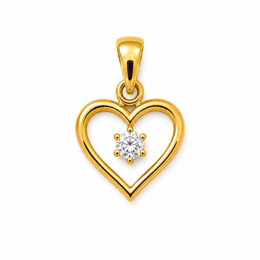 Solitaire Heart Rakhi cum Pendant