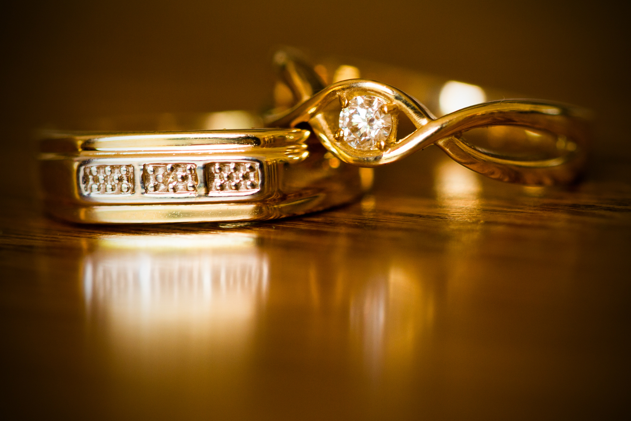 Couple Diamond and Gold ring